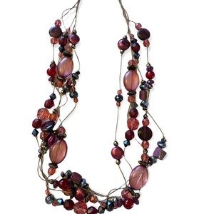 Beautiful Coldwater Creek 9" necklace-Pinks, purples, and blues